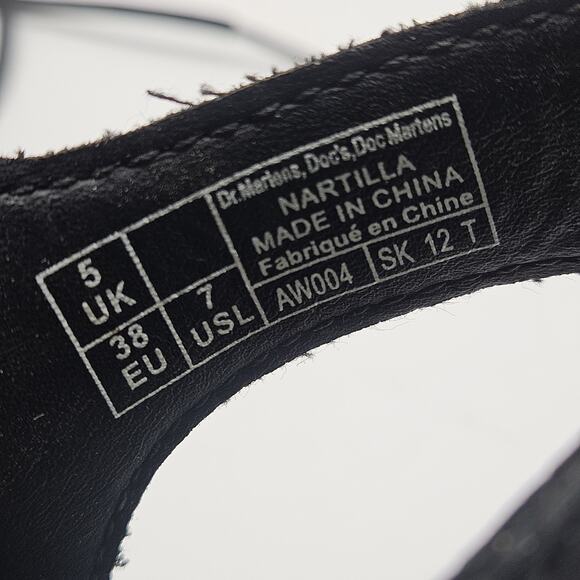 Dr Martens Sandals Womens 7 Doc Nartilla Black Gladiator Style Lace Up